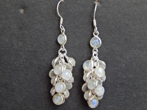 ■ENGBROX■ silver925 milky moonstone earring EBEA25010SV Natural Moonstone 925 Sterling Silver Earring White