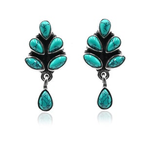Natural Turquoise Earring stud 925 sterling silver Tiny Studs, Earring Studs, Minimalist studs Wedding Earrings, Anniversary Gift, Gift item