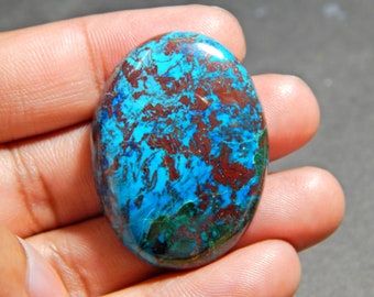 Natural Chrysocolla  Large AAA Quality Oval Cabochon 32x22 MM 60 Carat Chrysocolla Gemstone