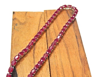 Ruby Necklace:925 Sterling Silver jewelry ruby earring set