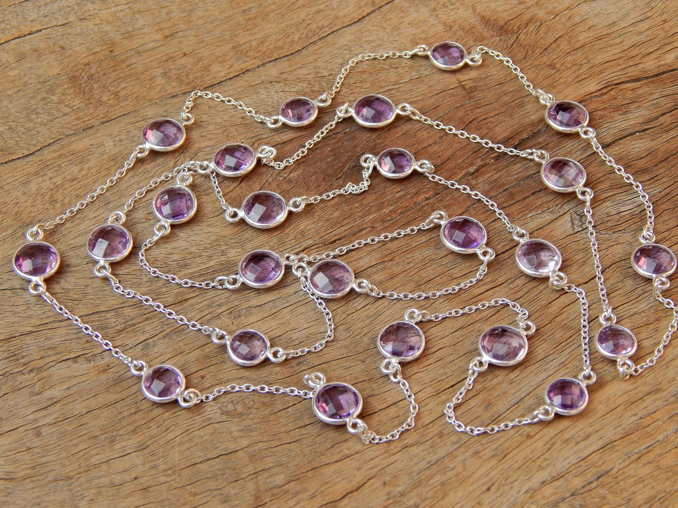 Collier citrine naturelle cornaline améthyste pierre précieuse perles