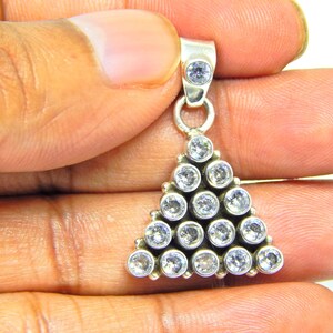 Zircon pendant, silver jewelry pendant 925 sterling silver, Zircon Jewelry, gift for girls & women