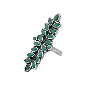Green onyx Rings 925 Sterling Silver Jewelry Ring With Gemstone green onyx Faceted For Girls & Women Gift Rings handmade ring