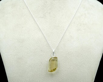 Collar de cuarzo limón facetado: joyería artesanal de plata de ley 925