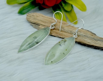 Orecchini A Goccia In Giada Verde Placcata Oro In Stile Art Déco - Italia - Foto 6