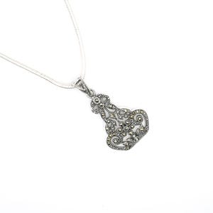Marcasite Pendant 925 Sterling Silver Pendant Wedding Pendant Gift For Her Gemstone Jewelry Gift Item