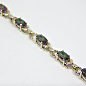 Mystic Quartz bracelet-925 Sterling Silver-Jewelry bracelet-Gemstone- Mystic quartz Jewelry-Handmade-Faceted