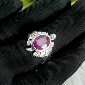 Ruby  Ring In 925k Sterling Silver ,Wedding Ring ,Artisan Ring, Ruby Gemstone Ring hand made ring Handmade ring