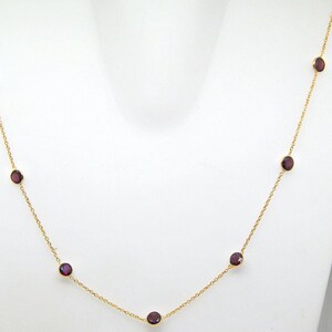 Handmade Garnet Choker: Gold Plated Delicate Necklace