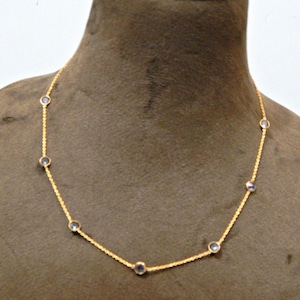Mystic Quartz Choker Necklace: Gold Plated, Handmade Jewelry