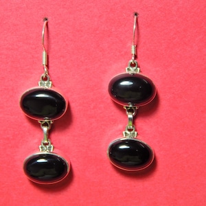 Black onyx 925 Sterling Silver Jewelry Earring With Gemstone Black Onyx, handmade earring, Dangle Earring, Drop Earring Girls & Women gift