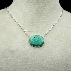 Turquoise necklace 925 Sterling silver jewelry Turquoise gemstone handmade necklace women necklace gift for her