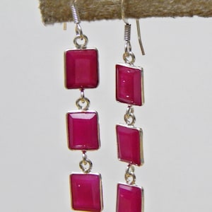 Ruby Earrings 925 Sterling Silver Jewelry For Girls & Women Gift item handmade Earrings Ruby bezel earring gift for her women earring