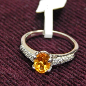 Oval Citrin 925 Silber Ring: Handgemachter Damen Schmuck