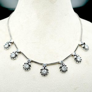 Zircon necklace 925 Sterling silver jewelry Zircon gemstone handmade necklace women necklace gift for her