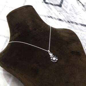 Gemstone Necklace 925 Sterling Silver Jewelry Natural Gemstone Necklace Pendant Necklace Bridesmaid Gift Gift For Her