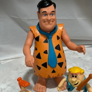 Vintage Fred Flintstone - Wilma - Barney Action Figures