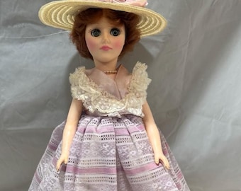 Vintage 1981 Effanbee White Victorian Style Vinyl Girl Doll