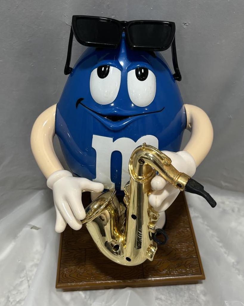 ヴィンテージ M&M ブルー 演奏サックス キャンディディスペンサー