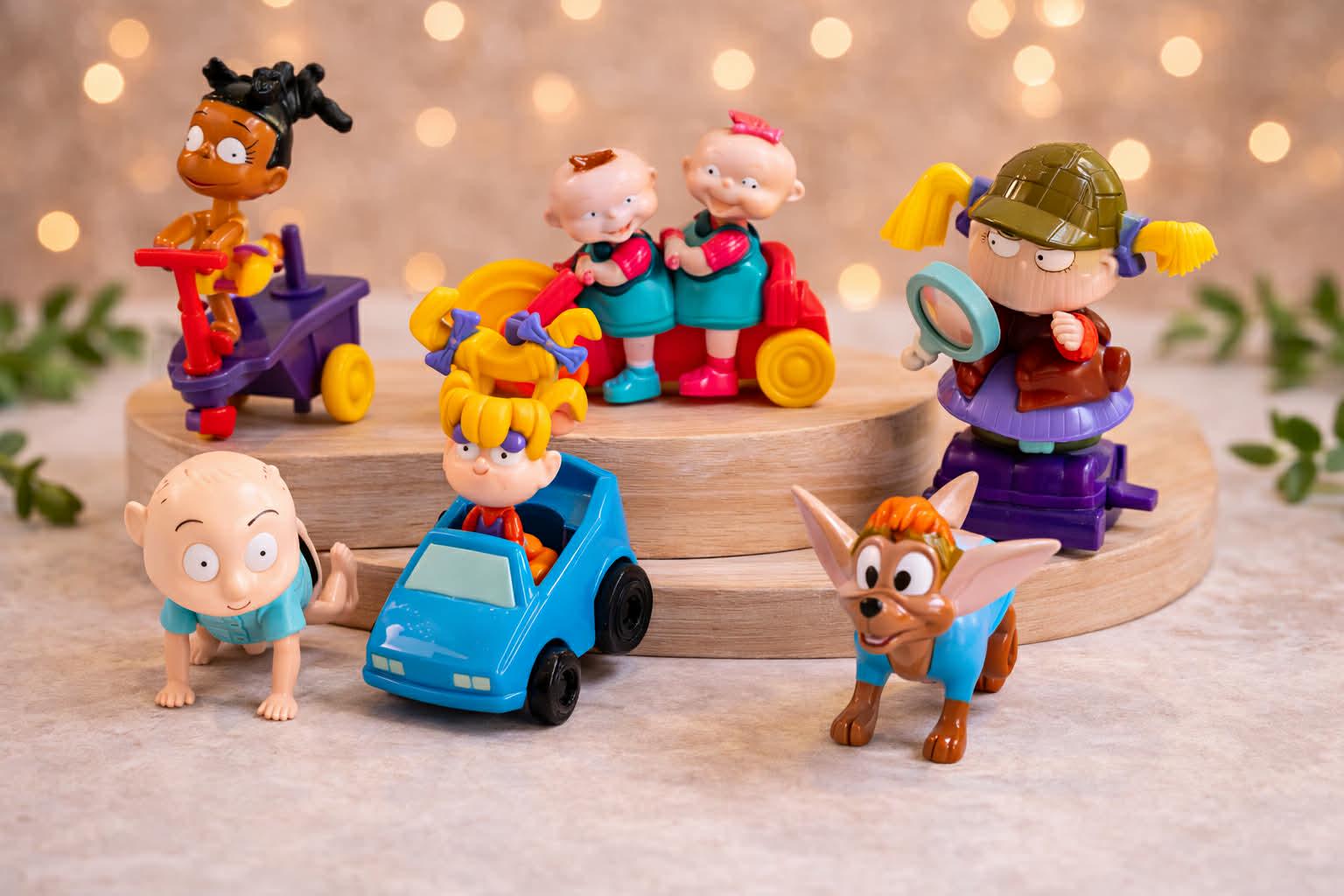 Vintage 1998 Rugrats Mcdonalds Happy Meal Wind up Pull Back Toys