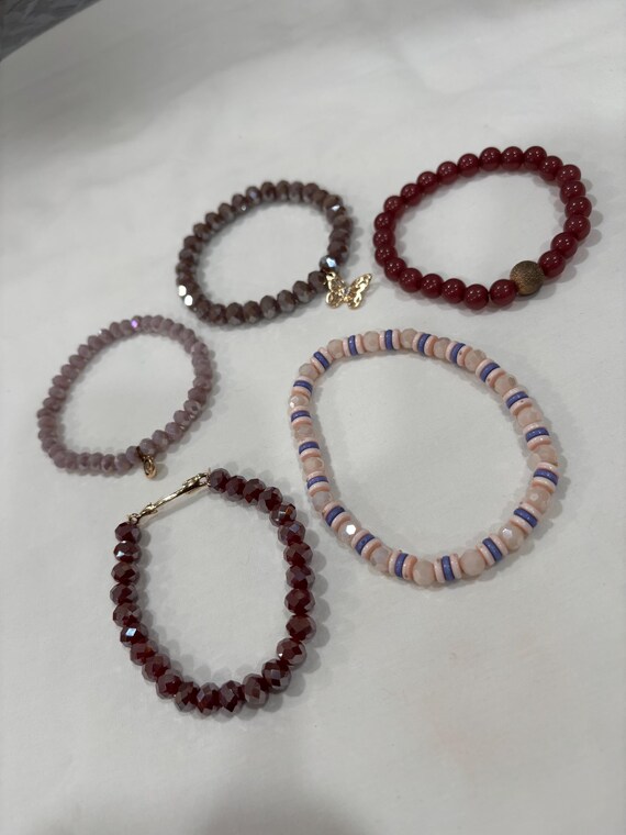 Mixed Beaded Stretch Stackable Bracelets Jewelry … - image 19