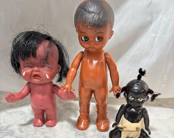 ヴィンテージで不気味でかわいいアフリカ系アメリカ人/インド人/黒人