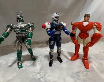Vintage 90s Action Figures Lot – Ronin Warriors, Beetleborgs, Power Ranger