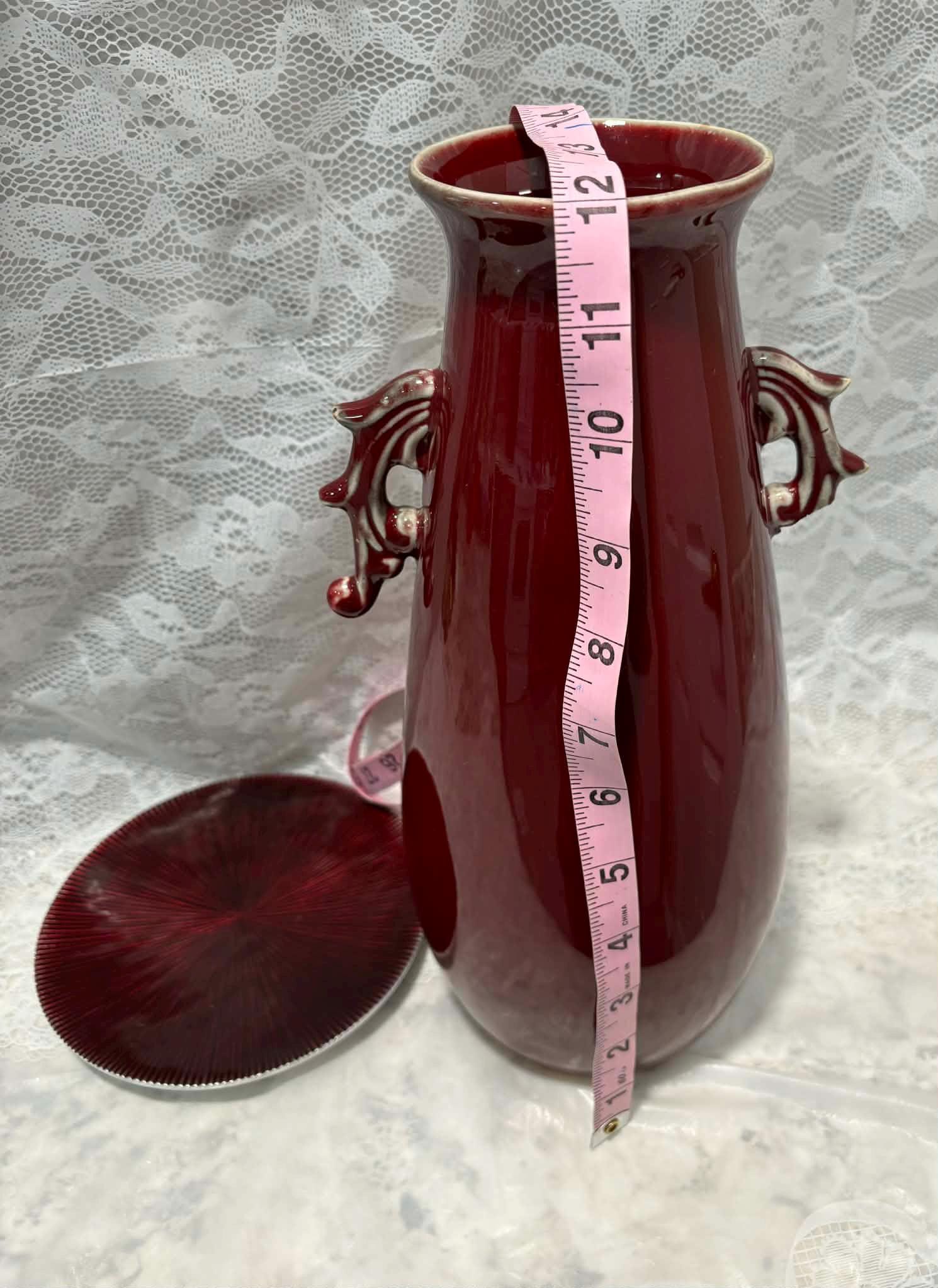 Ceramic vase burgundy vintage - Etsy 日本