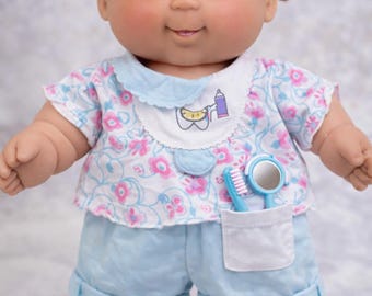 Vintage Cabbage Patch Kinderkleding Outfit tandheelkundige nachtkleding kleine meisjes -- 3 stuks