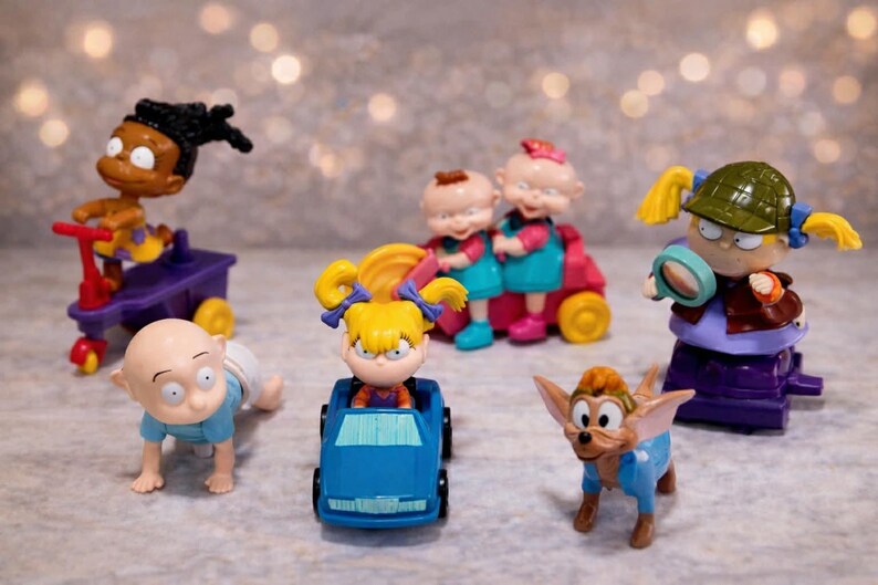 Vintage 1998 Rugrats Mcdonalds Happy Meal Wind up Pull Back Toys - Lot ...