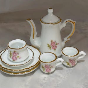 1990s Miniature Tea Set Floral - Etsy