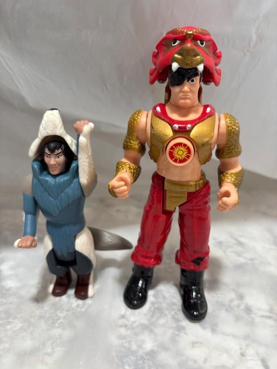 Vintage Karate Fighters Sun Warrior & Brother Bear Happy Meal Toys