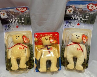 Vintage 1996 TY Maple Beanie Baby Bears - Lot of 3 - Etsy