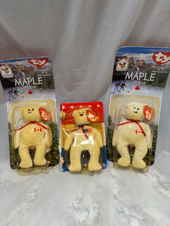 Vintage 1996 TY Maple Beanie Baby Bears - Lot of 3 - Etsy