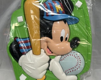 Vintage Micky Maus Baseball Puzzle Kunststoff