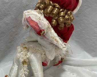 Vintage Leonardo Collection 'holly' Porcelain Doll on White