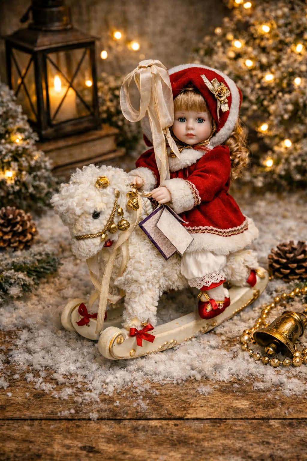 Vintage Leonardo Collection 'holly' Porcelain Doll on White