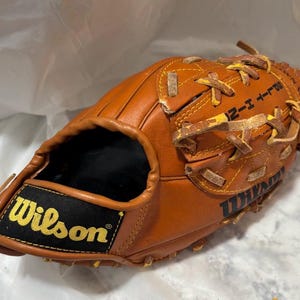 Vintage 1990s Wilson T-Ball Model Baseball Glove and Velcro Ball and Glove Set