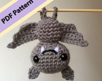 Patrón PDF Murciélago Crochet Felpa/Amigurumi