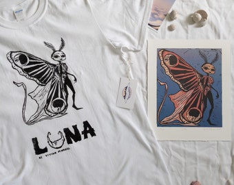 Luna - Hand Bedrukt T-shirt