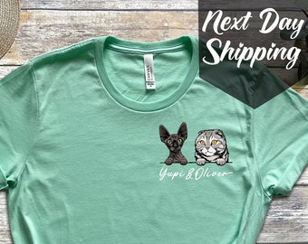 leuke kat shirt Kleding Herenkleding Overhemden & T-shirts T-shirts T-shirts met print kat verlies cadeau aangepast kattenshirt aangepaste kat naam shirt 