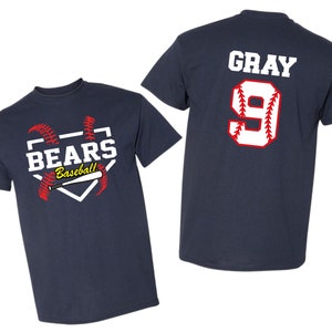 Baseball Numbers Shirt,Baseball Team Shirt, Custom Baseball Shirts, Personalized Baseball Gifts,  Personalized Baseball Tees,Baseball shirts