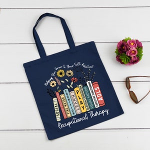 Occupational Therapy Tote Bag, OT Helping You Grow Your Own Way, Occupational Therapist Bag, Pediatric Occupational Therapist, OT Gift afbeelding 2