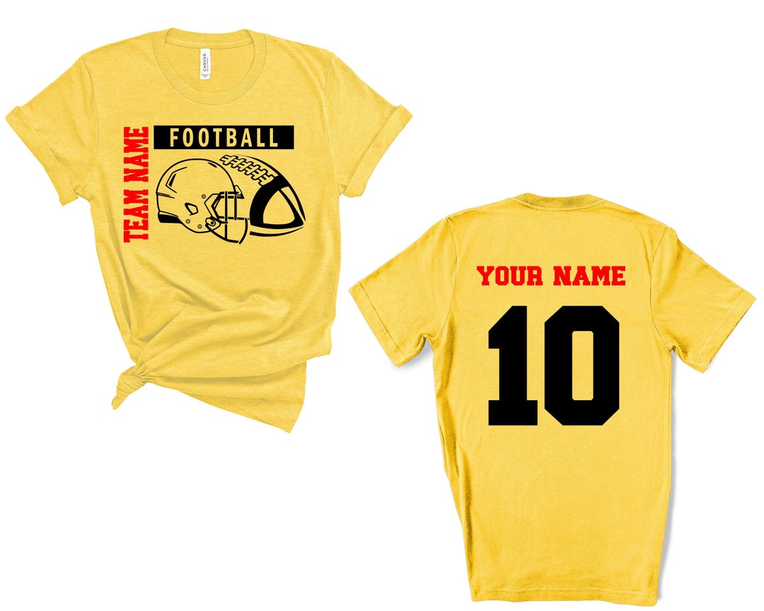 Custom Football Shirt Football Team Shirt Football Spirit Etsy