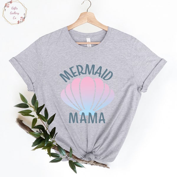 Mermaid Mama Shirt, Mermaid Top, Seashell Top, Mermaid Squad, Mermaid Outfit, The Little Mermaid, Shell Shirt, Seashell Shirt