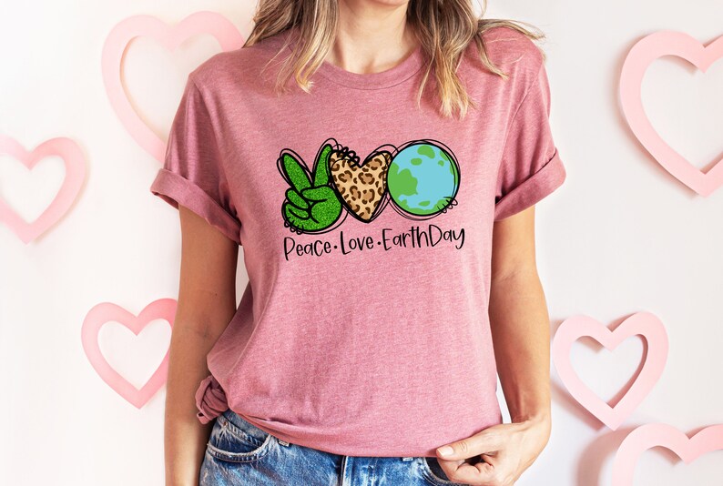 Peace Love Earth Day, Peace Shirt, Peace T-shirt, Peace Sign Shirt ...