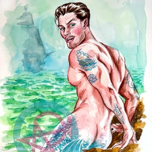 Stampa del tatuaggio MERMAN