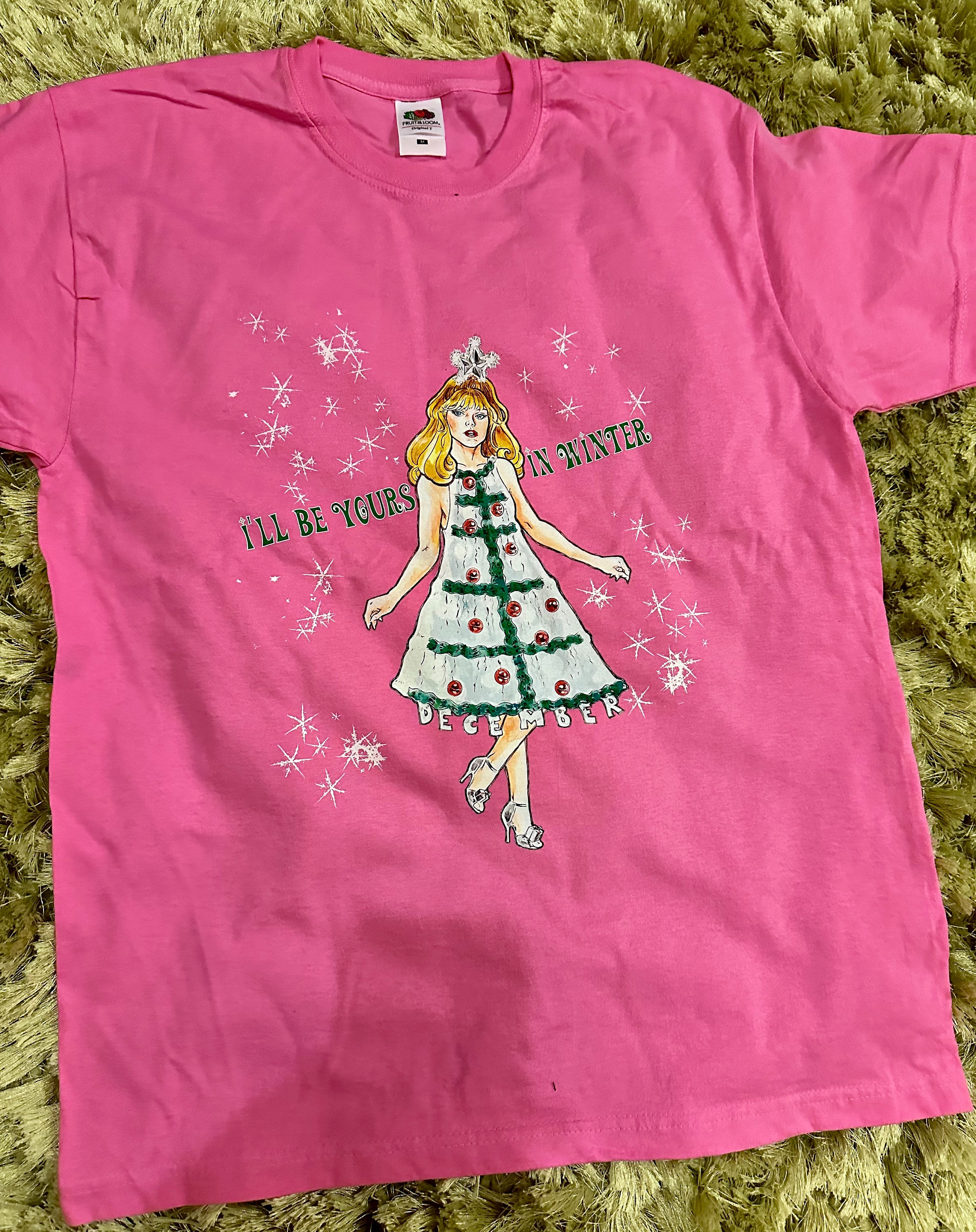 Grease 2 Girl for all Seasons Winter Stephanie Zinone Pink Ladies Christmas Tree T shirt Unisex
