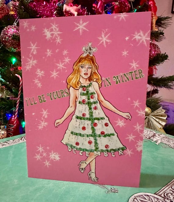 Grease 2 Girl for all Seasons Winter Stephanie Zinone Pink Ladies Christmas  art card