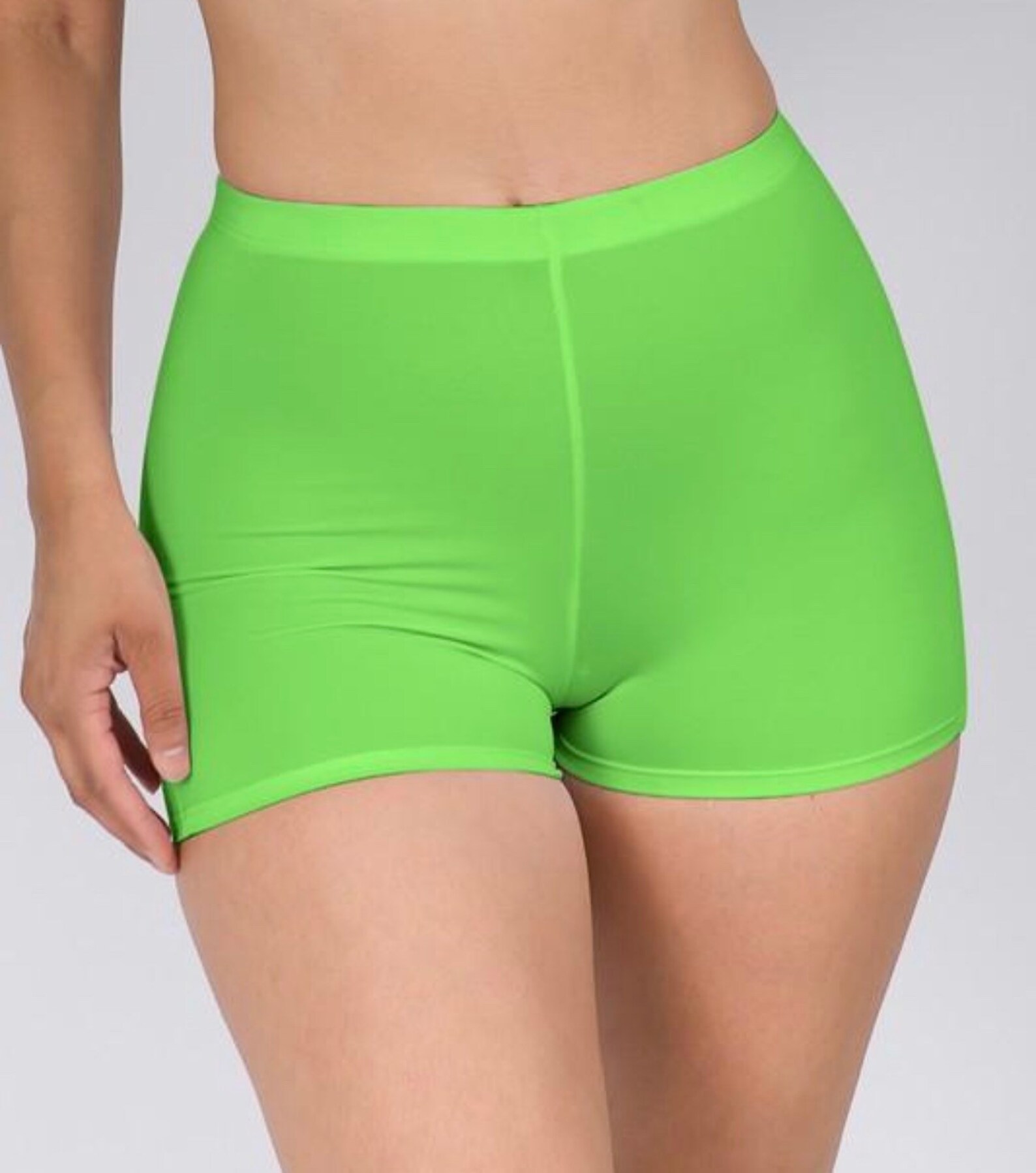 Neon Green Spandex Shorts | Etsy